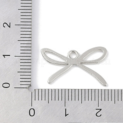 Pendenti in lega di bowknot con placcatura a cremagliera&nbsp;PALLOY-F018-01P