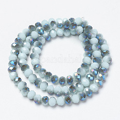 Chapelets de perles en verre opaque de couleur unie&nbsp;X-EGLA-A034-P4mm-I05