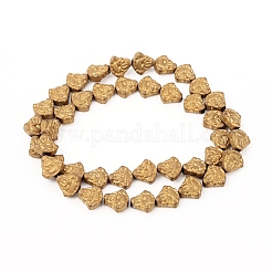 Fili di perle di ematite sintetica non magnetica con placcatura sotto vuoto pvd&nbsp;G-F682-14-F