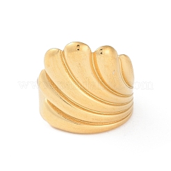 Anneaux de manchette ouverts en acier inoxydable 304 avec placage ionique (IP)&nbsp;RJEW-S418-04G