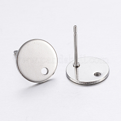Boucles d'oreilles à tige en acier inoxydable 304 anti-ternissement&nbsp;STAS-P198-25-10mm