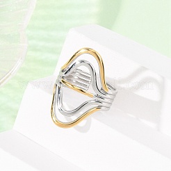Anillos de puño abiertos de acero inoxidable 304 para mujer&nbsp;RJEW-K321-01H