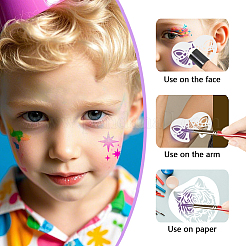 24 pièce 24 styles de pochoirs de peinture pour visage d'animal&nbsp;DIY-DO0001-03