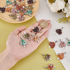 Pendentifs en pierres précieuses mélangées naturelles et synthétiques&nbsp;PALLOY-AB00249