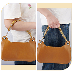 Manici per borsa a catena con anello intrecciato in lega di zinco&nbsp;FIND-WH0436-47G