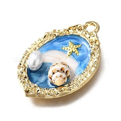 Pendentifs d'émail en alliage&nbsp;ENAM-K076-18G