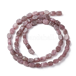 Natürliche Lepidolith / lila Glimmer Steinperlen Stränge&nbsp;G-H343-A01-01