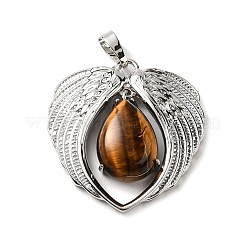 Pendenti a goccia naturale con occhio di tigre&nbsp;KK-K331-02P-06