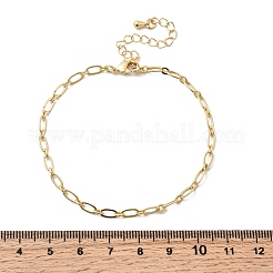 Messing-Gliederarmband mit Kabelkette für Damen&nbsp;BJEW-A065-02G