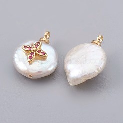 Natürliche kultivierte Süßwasserperlenanhänger&nbsp;PEAR-F008-06G