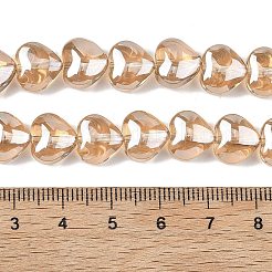 Collier de perles de verre transparent électroplaqué&nbsp;EGLA-A045-01-PL01