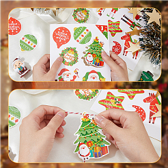 Noël thème papier cadeau noël carte de voeux étiquettes&nbsp;DIY-WH0349-93