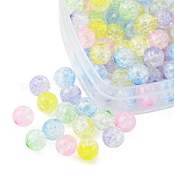 100pcs 5 Farben transparente Knistern Acrylperlen&nbsp;CACR-FS0001-02