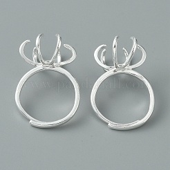 Verstellbare Messingfingerring-Komponenten&nbsp;KK-WH0044-99