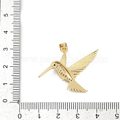 Pendentifs avec zircon cubiques à micro-pavés en laiton&nbsp;X-KK-U058-26G