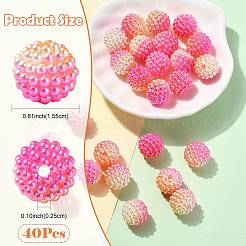 40 pz perle acriliche finte perle&nbsp;OACR-FS0002-89A-13