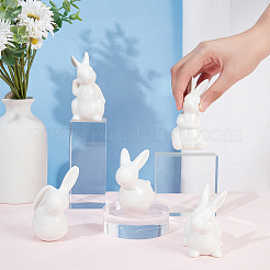 5 pièce de décoration d'affichage en porcelaine de 5 styles&nbsp;AJEW-GL0002-01