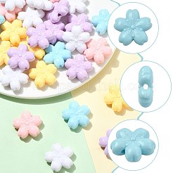 40pcs 5 Farben undurchsichtige Acrylperlen&nbsp;OACR-FS0002-85