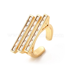 Bagues de manchette en laiton micro pavé de zircone cubique pour femmes&nbsp;RJEW-K312-01B-G