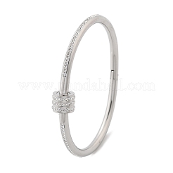 Brazaletes de rhinestone de acero inoxidable 304 para mujer&nbsp;BJEW-Z092-04P