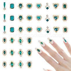 48 Stück 12 Stile Legierung Strass Cabochons&nbsp;MRMJ-TA0001-45A