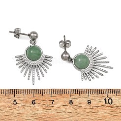 Ohrstecker mit Natursteinen&nbsp;EJEW-JE07269-02