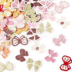 40 Stück 20 Farben Bowknot computergesteuerte Stickerei Stoff Patches&nbsp;PATC-TA0001-26