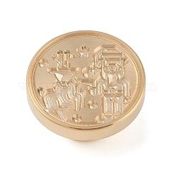 Weihnachtsserie Wachssiegel Messing Stempelkopf&nbsp;LS-AJEW-Z031-04G-05