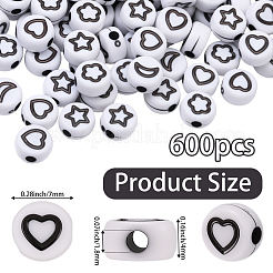 600 Stück undurchsichtige Acrylperlen&nbsp;OACR-PA0001-27