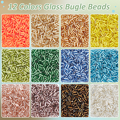 5400 Stück 12 Farben plattierte Glasperlen&nbsp;SEED-PH0002-32