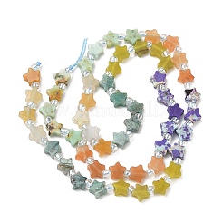 5 style de colliers de perles en jaspe impérial synthétique&nbsp;G-D095-A06