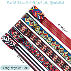 Ruban polyester losange imprimé recto verso&nbsp;OCOR-WR0001-19