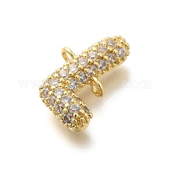 Messing Micro Pave Buchstabenglieder mit Zirkonia&nbsp;KK-I717-04L