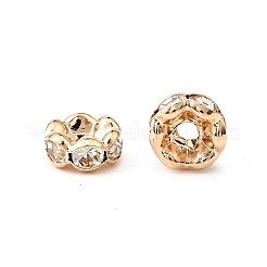 Perline distanziatori strass in ottone&nbsp;X-RB-A014-L6mm-01LG-NF