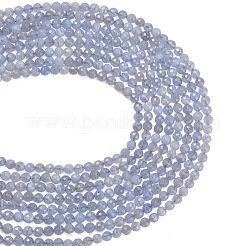 Chapelets de perles en agate avec dentelle bleue naturelle&nbsp;G-C280-B07-6mm