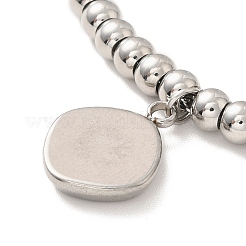 Bracciale con ciondolo a forma di rombo in acciaio inossidabile 304 con smalto&nbsp;BJEW-B057-10P