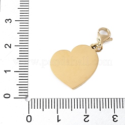 Cuore in acciaio inossidabile 304 con decorazione pendente madre e figlio&nbsp;STAS-S165-16G
