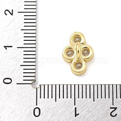 Slide-Charms aus Messing mit klarem Zirkonia in Pavé-Fassung&nbsp;KK-Z072-15G