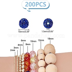 200pcs pavé de perles de boule disco&nbsp;RB-PH0001-41C