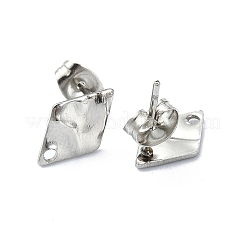 Anlaufgeschützte Ohrstecker-Beschläge aus Edelstahl 304&nbsp;STAS-L024-003P-05