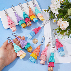 12 pendentif décoratif en fil de nylon macramé fait à la main&nbsp;HJEW-DC0001-35