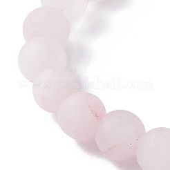 Natürliche Stretch-Armbänder aus Rosenquarz und natürlich gefärbtem Lavastein&nbsp;BJEW-JB03798-05