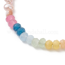 Chakra-Armbänder aus natürlichem malaysischem Jade und Perlen für Damen&nbsp;BJEW-JB13077