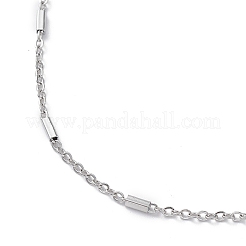 Collana a catena satellitare in acciaio inossidabile 304 anti-ossidazione per uomo e donna&nbsp;STAS-B039-13P