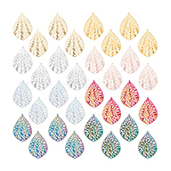 32 pièces 8 couleurs pendentifs en acier inoxydable&nbsp;STAS-PH0007-13