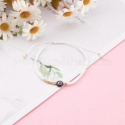 Bracelets réglables de perles tressées avec cordon en nylon&nbsp;BJEW-JB06023-02