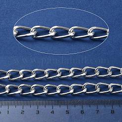 Chaînes gourmettes à facettes taillées au diamant en aluminium d'oxydation&nbsp;CHA-H001-12S