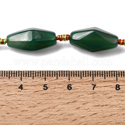 Natürliche grüne Onyx Achat Perlen Stränge&nbsp;G-F807-C03-01