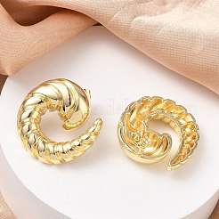 Boucles d'oreilles à clous en laiton torsadé pour femmes&nbsp;KK-CBAD851-22G