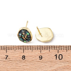 Orecchini ovali in ottone smaltato&nbsp;EJEW-I322-04G
